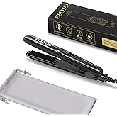 MELYDO Mini Hair Straighteners, Ceramic Mini Straightener for Short Hair/Bangs, Travel Hair Straighteners Dual Voltage, UK Pl
