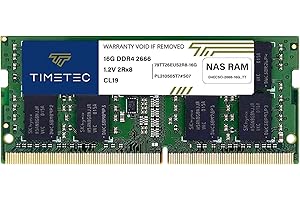 Timetec DDR4-2666 16 GB de repuesto para Synology D4ECSO-2666-16G DDR4 ECC sin búfer SODIMM 2666MHz PC4-21300 260 Pin 1.2V CL19 Dual Rank 2Rx8 Memory RAM Upgrade (D4ECSO-2666-16G_TT)