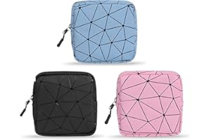 PROTA Tampon Binden Aufbewahrung, 3 Pcs Menstruation Taschen für Teenager Period Bag Mini Täschchen für Damen, Bag mit Reißverschluss Tampon Aufbewahrung Tasche für Mädchen Damen