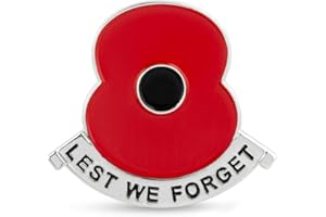 THE ROYAL BRITISH LEGION Official Royal British Legion Lest We Forget Poppy Scroll Pin