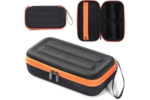 AZURAOKEY Étui de microphone sans fil pour système de deux microphones sans fil JBL, étui rigide en EVA, sac de rangement portable pour récepteurs, adaptateurs, piles AA (boîte uniquement), Noir ,