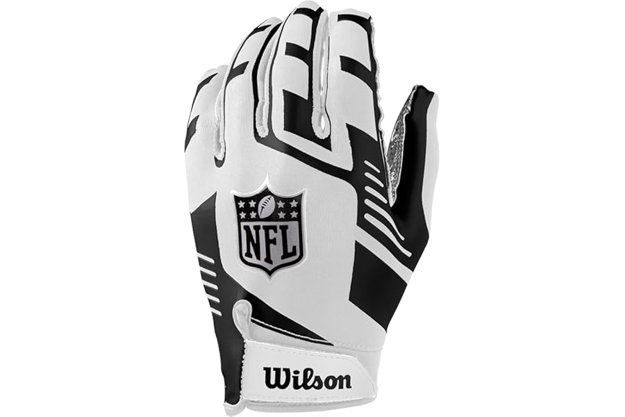 Wilson American Football Receiver Gloves, NFL Stretch Fit Receiver Glove