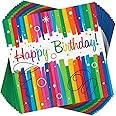 Vibrant Rainbow Ribbon Birthday Luncheon Paper Napkins (16cm) Pack of 16 - Perfect for Colorful Celebrations