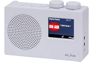 RLINE Soundab One BT, Radio DAB Portatile, DAB+, Bluetooth, Display a colori - White