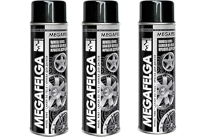 DECO COLOR Fahrzeugteile Hoffmann 3er Sparpack 500ml Felgenlack Felgen Farbe SCHWARZ GLANZ