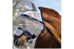Masque Anti-Mouche Anti-UV Cheval Rambo Arceau - Horseware