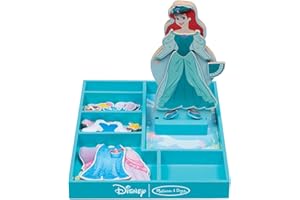 Melissa & Doug Disney Ariel Magnetic Dress-Up Wooden Doll Pretend Play Set