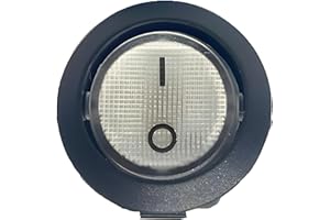 RICAMBIT Tasto Interruttore Accensione ON-OFF 1/0 4 Contatti 6A 250V - 10A 125V Ricambio Per Macchina Da Caffè Compatibile Con Faber Slot (versioni Plast e Inox) Fabila Mini Slot Geabar