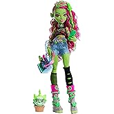 MONSTER HIGH&trade; VENUS MCFLYTRAP&trade; Bebek Evcil hayvanı Chewlian ve aksesuarlarıyla Monster High Venus McFlytrap bebek HRP81