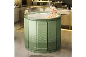 kiss me Portable Bath for Adults,65 * 70cm Foldable Bath Tub Adult,Ice Bath Tub and Hot Bath,Folding Bathtub with Thickened Insulation Layer,Freestanding Soaking Bathtub for Outdoor or Bathroom