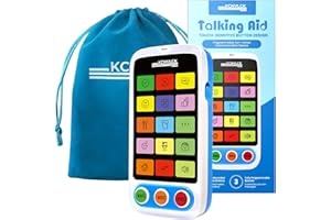 KCNVLCK AAC Device for Autism - Non Verbal Communication Tools with Touch-Sensitive Buttons, Special Needs Speech Therapy Talking Aids for Kids and Adults, 5-Level Volume Programmable
