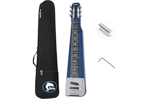 Batking Lap Steel Guitar, Electric Slide Guitars 6 String Slotted Headstock Guiter (Dark Blue)