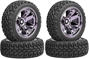 KEEDA 75mm Rubber Tyres and Plastic Wheels for 1/10 RC On Road Car 1/16 RC Rally Car HSP 94123 HPI Kyosho Tamiya