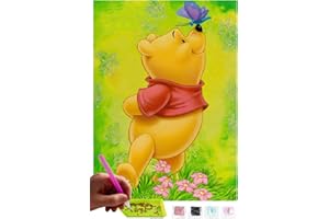 MISHBAY Diamond Painting Disney - Peinture Diamant 30x40cm - Diamond Painting Adulte Winnie l'ourson - 5D Diamond Painting Kit Complet - DIY Point de Croix Deco