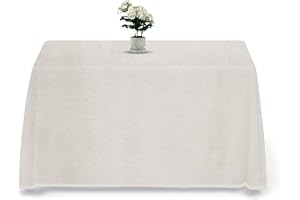 LUA VIKA Falda Mesa Camilla Rectangular Chenilla, Ropa Mesa Camilla Rectangular, Color Crudo, 70x120 cm