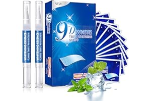 IMPODITIONGS Lapiz Blanqueador Dental y Tiras Blanqueadoras Dientes Kit, Bolígrafo Blanqueador de Dientes, Teeth Whitening strips, Eliminar Las Manchas Dentales, Blanquear los Dientes de Forma Rápida (Azul)