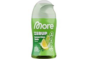 ‎MORE NUTRITION MORE Zerup, Lemon Lime Soda, 65 ml, für bis zu 8 l Fertiggetränk, zuckerfreier Sirup mit echten Fruchtextrakten, vegan, zero Kalorien - made in Germany