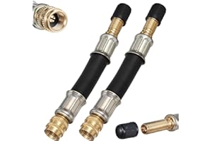 FDCLIXUVOL 2 Stück Flexible Reifenventil Verlängerung Autoventil Adapter Ventilverlängerung Extender Gummi mit Kappe, Universell für Auto, Motorrad, LKW, Fahrrad, Winkeladapter für Standardventile (100 mm)