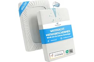 Vattentätt madrasskydd, 140 x 220, ventilerande monterat lakan, 140 x 220 cm, dammkvalster, vattentät madrass, hygienisk bädd