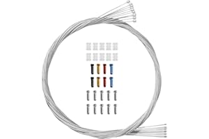 10 x Câble De Dérailleur 2.05m en Acier, Câble de Changement de Vitesse, Càble dérailleur vélo pour Route VTT Vélo