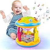 m zimoon Baby Toys 6 to 12 Months, Ocean Projector Light Up Toys with Music, Sensory Toys for 1 2 3 Year Old Boys Girls, Musi