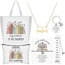 Bookworm Borsa A Tracolla Per Amanti Dei Libri – Polyester Impermeabile, 21,5x19 Cm, Tracolla Regolabile, Stampa Originale - 4