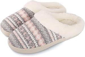 MIEHUIAI Pantofole Donna Invernali Ciabatte Pelose Casa Pantofole Peluche Caldo Comode Memoria Schiuma Slippers Antiscivolo Interno Esterno