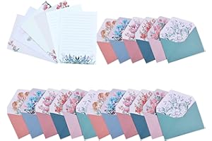 WPNCYK 42 Pcs Letter Paper, Writing Paper and Envelopes, Writing Set, Writing Paper, Pretty Envelopes Party Invitations Writing Paper and Envelopes Sets Ideal for Office Home School Invitation Gifts