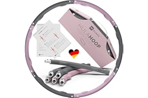 ‎FITCELLENCE FITCELLENCE® 1,2kg, 90cm Durchmesser, 5-6 Teile, Hula Hoop Reifen für Erwachsene, zum abnehmen inkl. Anleitung für intensives Training, Anfänger und Profis