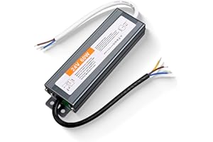 THUNGCIT Wasserdichtes IP67-LED-Netzteil, Niederspannungs-Transformator-Adapter, LED-Treiber, Beleuchtungstransformator-Konverter für LED-Streifen, LED-Display und Außenbeleuchtung (24V 60W)