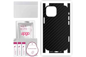 APGO Folia skórka na TYŁ+BOKI do Apple iPhone 13 mini - Carbon Czarny