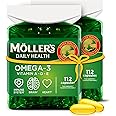 Moller’s ® | Omega-3 Capsules | Fish Oil | Nordic Omega 3 Dietary Supplement with EPA and DHA and Vitamins A, D and E | 166-year-old-brand | Daily Health | 224 Capsules