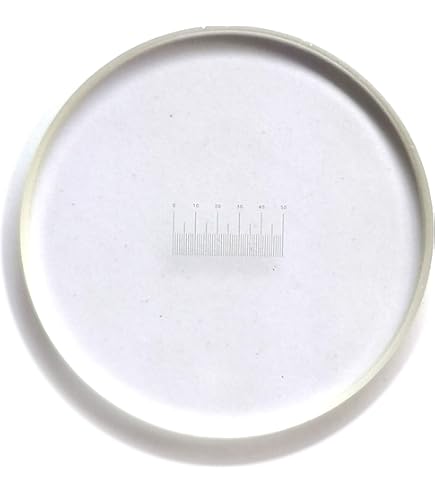 TOSUKKI Microscope Calibration Ruler Slide,4-Scales And 0.1mm Line