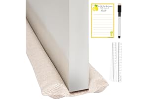 FRESH JUNGLE Draught Excluder for Doors-Double Sided Draft Excluder for Doors. 24"-30" Draught Excluder for Bottom of Door. Smell, Light and Noise Blocker Air Insulation, Energy Saving Exterior and Interior Doors