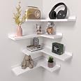Ecowillon 4 Tier Corner Floating Shelves Set Of 4 Rustic Pine Wood ecowillon-4-tier-corner-floating-shelves-set-of-4-rustic-pine-wood