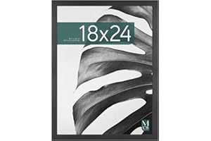 MCS Studio Gallery 46x61 cm (18x24 in) Poster Frame Black Woodgrain, Vertical & Horizontal Wall Hanging Large Picture Frame for Photos, Posters & Art Prints (1-Pack)