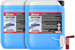 ‎BRESTOL Brestol Scheibenfrostschutz 10 Liter gebrauchsfertig -20 °C - inkl. Auslaufhahn 51 mm - Waschanlagenzusatz Antifrost Anti-Frost Klarsicht Enteiser Scheibenenteiser Klare Sicht