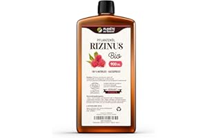 PLANÈTE AU NATUREL Rizinusöl Bio 900 ml - 100% Rein, Natürlich und Kaltgepresst - Wimpern, Augenbrauen, Haare, Bart, Nägel