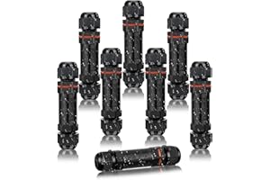 Elecoutek 8ST Caja Estanca Exterior IP68 Conexiones Cables Electricos Impermeable, Conector Estanco 3 Pines para Cable de Diámetro Ø 5-13mm