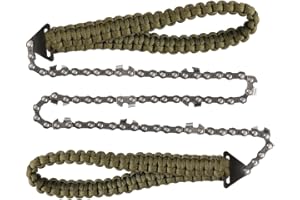 SKYOCEAN Portátil Motosierra de Mano con Mango de Paracord Plegable Sierra de Acero Inoxidable Para Ramas Y Pequeños ÁRboles Supervivencia Camping Jardin (24inch-11 dientes)
