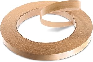 WoodPress® 19mm Laminat med bokdekor förlimmat melaminkantband 50 m | Proffsrulle med kantband och smältlim, flexibel list för möbeltillverkning samt finish på skåp och hyllor - strykbar
