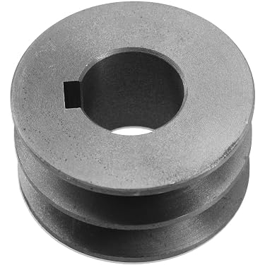 V-Riemenscheibe 40 Mm Außen-Ø, 7 Mm Bohrung, Doppelrille, Aus Alu, Für 6 Mm PU-Rundriemen, Inkl. Schrauben