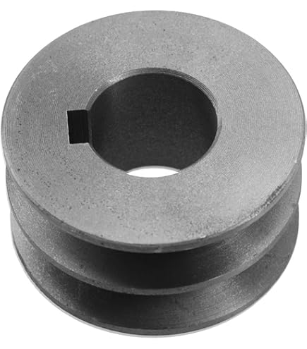 Poulie 200 Mm Pour Courroies Trapézoïdales 2x17 Mm - Acier Chromé - Supports De 19 à 42 Mm - Avec Cale De Fixation