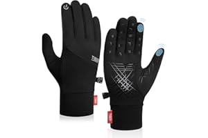 Alaplus Invierno Cálido Guantes de Ciclismo Hombres Mujeres A Prueba de Viento Pantalla táctil Guantes de Invierno Guantes Deportivos Unisex Running Guantes Elástico Transpirable Antideslizante