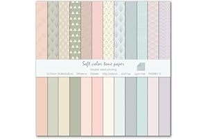 MERWDEEYT Scrapbook Papier Buntes Scrapbook Bastelpapier mit Muster, 24 Blat Scrapbooking Papier Doppelseitiges Dekorpapier, Boho Motivpapier für Journal Scrapbooking (Rosa, 30,5x30,5 cm)