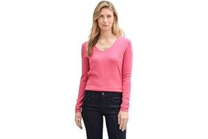 TOM TAILOR Damen Strickpullover mit V-Ausschnitt