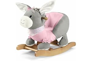 Sterntaler Animal à Bascule Emmi Girl L'Âne, Âge: 12-36 Mois, 68 x 36 cm, Gris/Rosa