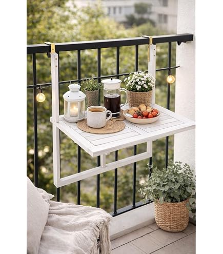 Bambus-Balkonklapptisch 40x60 cm - (16601) : Amazon.de: Garten