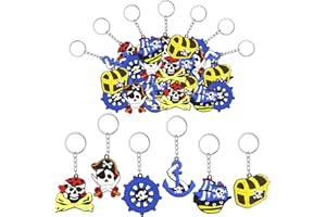 MEIYIFAN 30Pcs Mini Llavero,Llavero Pirata,Creativa Llavero Baratija,Party Favor Llaveros Premios Regalos para Niños y Adultos,para Mochila, Teléfono móvil, Llavero de Coche Decoración Accesorio