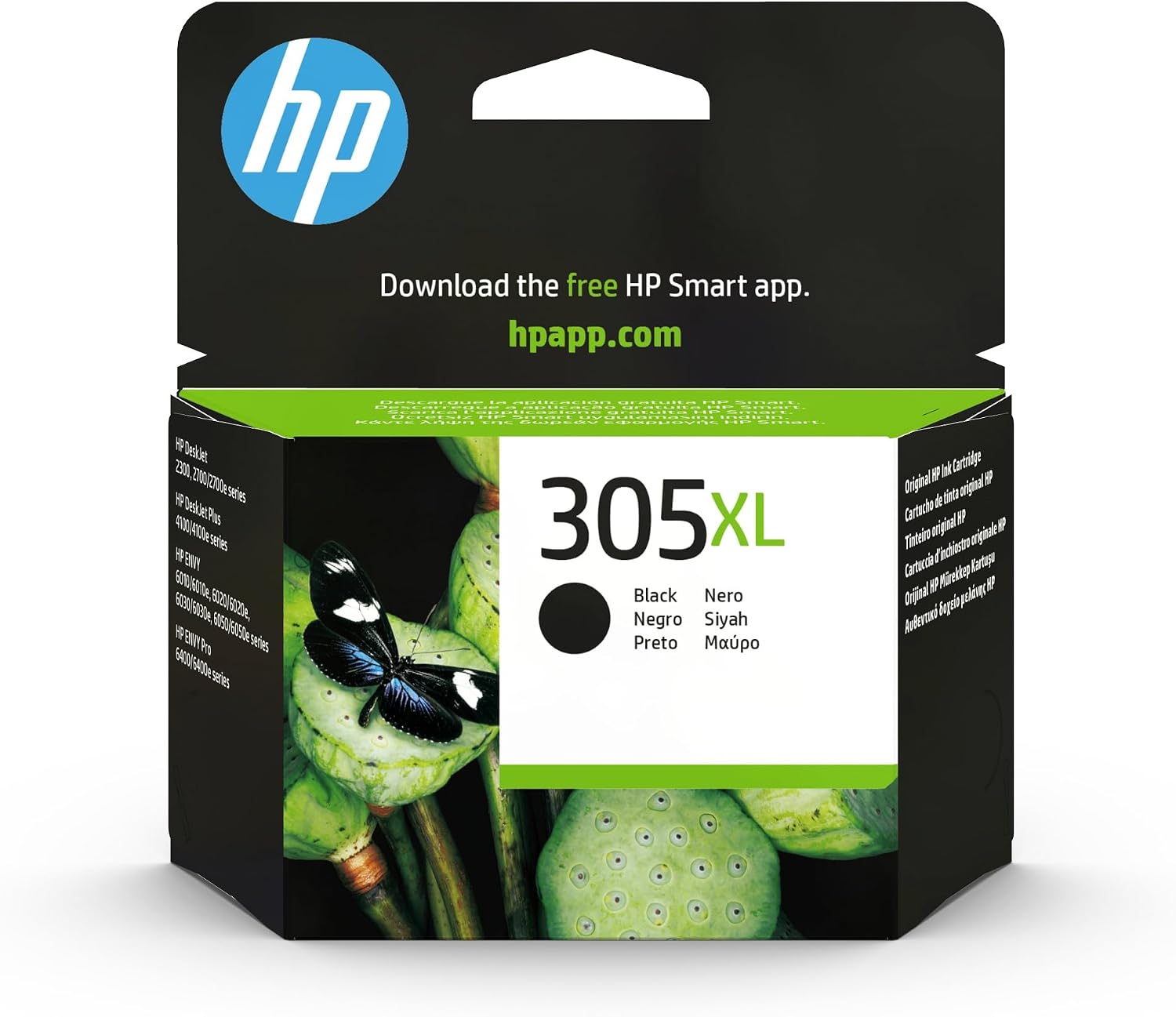 HP 305XL 3YM62AE, Negro, Cartucho de Tinta de Alta Capacidad Original, compatible con impresoras de inyección de Tinta HP DeskJet Series 2700, 4100, Envy Series 6020, 6030, 6400 y 6430